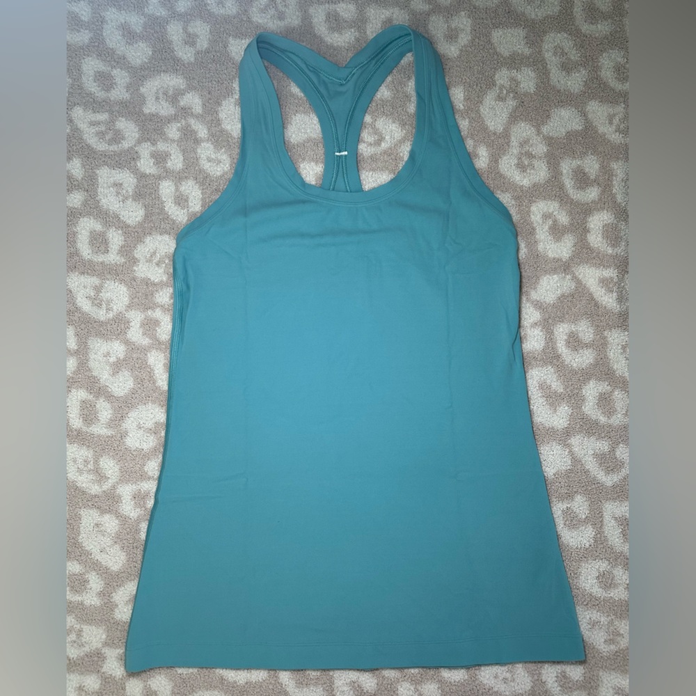 Lululemon Teal Racerback Tank Top size 8